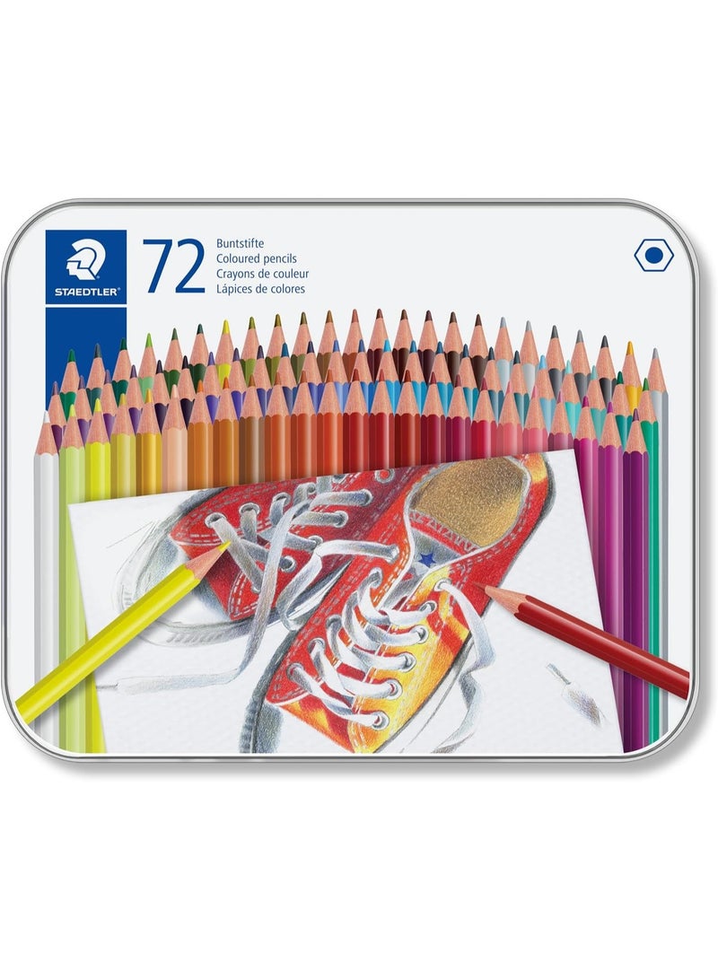 ستدلر-الوان خشبيه بعلبة معدن 72 لون - Image 1